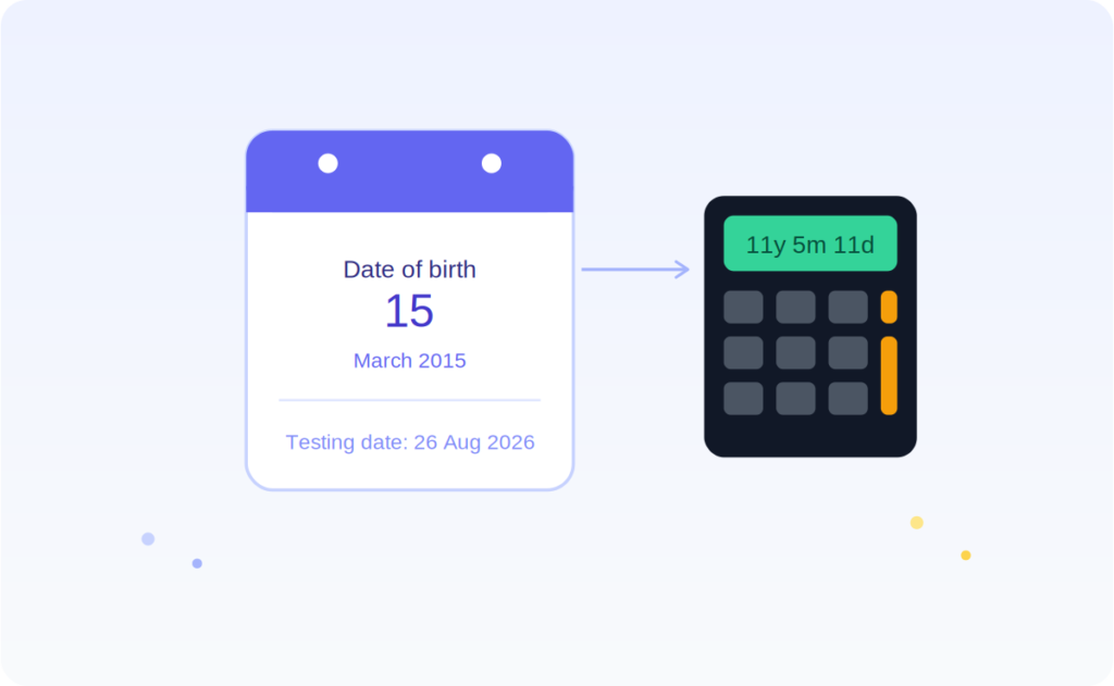 chronological age calculator for testing