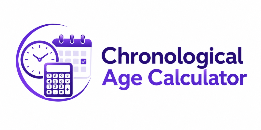 Free Online Chronological Age Calculator showing exact age in years, months, weeks, days, hours, minutes, and seconds.
